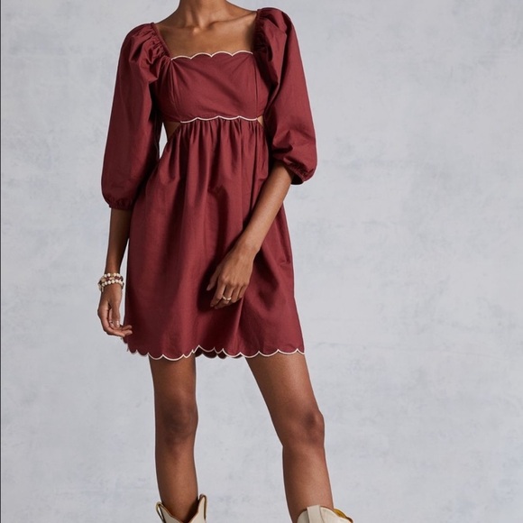Anthropologie Dresses & Skirts - NWT Anthropologie Forever That Girl Scalloped Mini Dress Sz XL